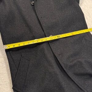 Elegant Charcoal Pea Coat for Men